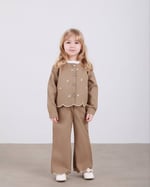 Gabardin Papatya Nakışlı Takım