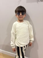 Kabartmalı Sweat & Çizgili Eşofman Takımı