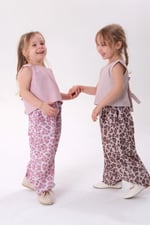 Leopar Ballon Pantalon Takım(pembe)