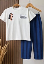 Penguen Detaylı Alt Üst takım