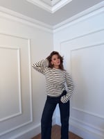 Çizgili İspanyol Kol Bluz