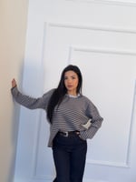 Çizgili Triko Kazak
