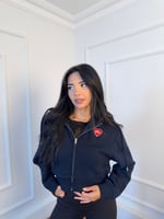 Fermuarlı Kısa Crop Hırka
