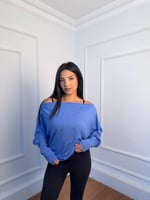 Kayık Yaka Uzun Kol 
