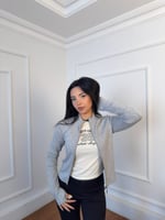 Parmak Geçirmeli Fermuarlı Bluz