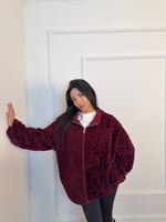Peluş fermuarlı hırka