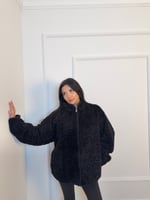 Peluş fermuarlı hırka