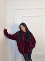 Peluş fermuarlı hırka