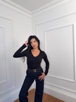 V Yaka Basic Uzun Kollu Bluz
