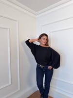 Yarasa Kollu Lastikli Bluz