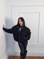 Yüksek Yaka Denim Model Ceket 