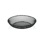 Oval Sunumluk Tel Sepet - Siyah 28X20X6 cm