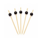 Yiyang Bambu Kürdan Boncuklu Siyah 12 cm ( 100 adet ) 