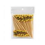 Yiyang Bambu Kürdan Örgülü Sarı 12 cm ( 100 adet ) 