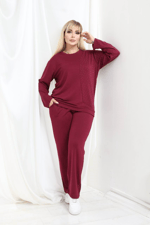 İKM BUTİK Oysho Kumaş Bordo Taş Detay Takım