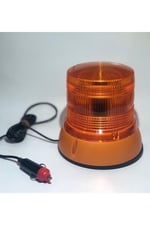 12v-24v Çakar Flaş Tepe Lambası Mıknatıslı Çakmak Fişli Ledli Turuncu Uyumlu