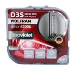 D1S Xenon Ampul 6000K Ultraviolet Mavi Cam 12V 35W - WOLFRAM 28643DPC