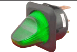 ENG PRO Sağ-sol anahtar LED li YEŞİL 12V 25A PRO PB 0256