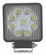 Led Kare Çalışma Lambası 9 Led Beyaz Işık Kırmızı Stop Fonksiyonlu 10/30v E-belgeli 27 6w 31903