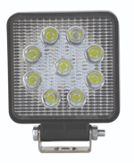 Led Kare Çalışma Lambası 9 Led Beyaz Işık 10/30V E-Belgeli 27W 31901