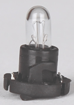 T5 Duylu Gösterge Ampulü Siyah 12V 1,2W (1 Paket 10 Adet) - 30112