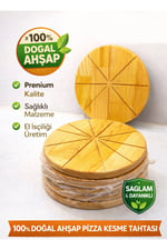🍕 %100 Doğal Ahşap Pizza Kesme & Servis Tahtası