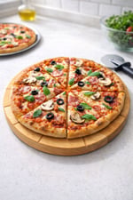 🍕 %100 Doğal Ahşap Pizza Kesme & Servis Tahtası