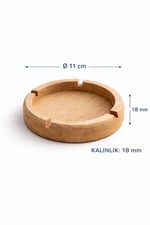 🌿 Doğal Ahşap Masaüstü Küllük – Şık ve Minimal Tasarım
