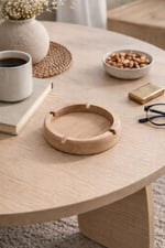 🌿 Doğal Ahşap Masaüstü Küllük – Şık ve Minimal Tasarım