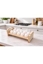 🥚Konsept ÇAM MASİF 10’LU YUMURTALIK – 18 MM KALINLIK 🥚