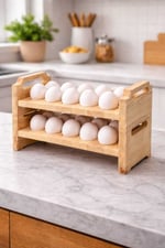 🥚Konsept ÇAM MASİF 10’LU YUMURTALIK – 18 MM KALINLIK 🥚
