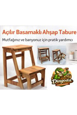 Açılır Basamaklı Ahşap Tabure