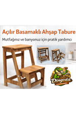 Açılır Basamaklı Ahşap Tabure