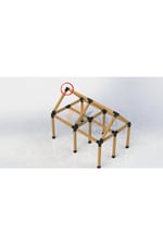 Ahşap Çardak Birleştirme Aparatı 3 Kanallı 90 Derece 10x10 cm Ebatlarında