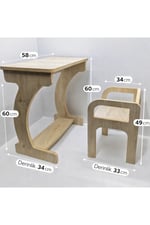 Çocuk Masa Sandalye Seti – 18 mm MDF Lam (DEMONTE)