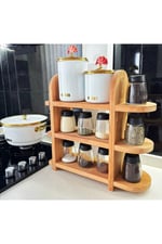 El Yapımı 3 Katlı MDF Fincan ve Tabak Rafı