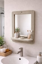 Mdf Duvar Aynası – Raflı Dekoratif Ayna (37×47 cm)