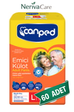 Canped Emici Külot Hasta Bezi L Beden 30 Adet | Yüksek EmicilikKülot Hasta Bezleri (Emici Külot)nerivacareCanped Emici Külot Hasta Bezi L Beden 60 Adet | Large Boy Yüksek Emicilik