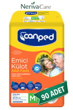 Canped Emici Külot Hasta Bezi M Beden 90 Adet | Avantajlı PaketKülot Hasta Bezleri (Emici Külot)nerivacareCanped Emici Külot Hasta Bezi M Beden 90 Adet | Medium Boy Yüksek Emicilik