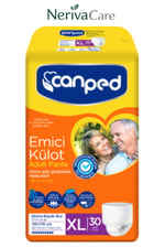 Canped Emici Külot Hasta Bezi XL Beden 30 Adet | Yüksek EmicilikKülot Hasta Bezleri (Emici Külot)nerivacareCanped Emici Külot Hasta Bezi XL Beden 30 Adet | XLarge Boy Yüksek Emicilik