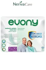 Evony Bel Bantlı Yetişkin Hasta Bezi XL 30 AdetBelbantlı Hasta BezlerinerivacareEvony Bel Bantlı Yetişkin Hasta Bezi XL 30 Adet