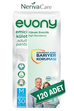 Evony Emici Külot Hasta Bezi M Beden 120 Adet | En Ekonomik PaketKülot Hasta Bezleri (Emici Külot)nerivacareEvony Emici Külot Hasta Bezi M Beden 120 Adet | Medium Boy Yüksek Emicilik