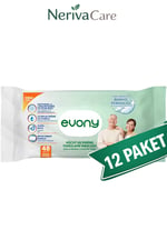 Evony Perine & Vücut Silme Havlusu 48'li x 12 Paket – Susuz Hasta Banyosu Temizleme Mendili