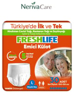 FreshLife Emici Külot Hasta Bezi L Beden 30 Adet | Yüksek EmicilikKülot Hasta Bezleri (Emici Külot)nerivacareFreshLife Emici Külot Hasta Bezi L Beden 30 Adet | Large Boy Yüksek Emicilik