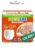 FreshLife Emici Külot Hasta Bezi XL Beden 120 Adet | En Ekonomik PaketKülot Hasta Bezleri (Emici Külot)nerivacareFreshLife Emici Külot Hasta Bezi XL Beden 120 Adet | XLarge Boy Yüksek Emicilik