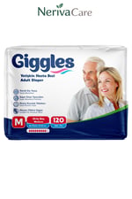 Giggles Yetişkin Hasta Bezi Bel Bantlı M Beden 120 Adet | Yüksek EmicilikBelbantlı Hasta BezlerinerivacareGiggles Yetişkin Hasta Bezi Bel Bantlı Hasta Bezi M Beden 120 Adet | Medium Boy Yüksek Emicilik