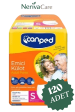 Külot Hasta Bezleri (Emici Külot)nerivacareCanped Emici Külot Hasta Bezi Small (S) – 120 Adet