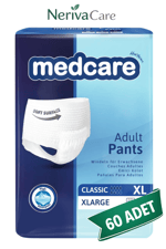 Medcare Classic Emici Külot Hasta Bezi XL Beden 60 Adet | Orta EmicilikKülot Hasta Bezleri (Emici Külot)nerivacareMedcare Classic Emici Külot Hasta Bezi XL Beden 60 Adet | XLarge Boy Orta Emicilik