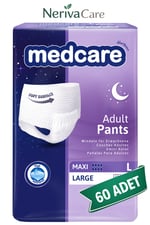Medcare Maxi Emici Külot Hasta Bezi L Beden 60 Adet | Yüksek EmicilikKülot Hasta Bezleri (Emici Külot)nerivacareMedcare Maxi Emici Külot Hasta Bezi L Beden 60 Adet | Large Boy Yüksek Emicilik