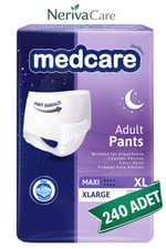 Medcare Maxi Emici Külot Hasta Bezi XL Beden 240 Adet | En Düşük Birim MaliyetKülot Hasta Bezleri (Emici Külot)nerivacareMedcare Maxi Emici Külot Hasta Bezi XL Beden 240 Adet | XLarge Boy Yüksek Emicilik
